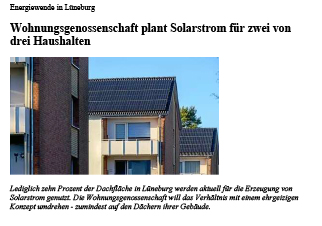 Wohnungsgenossenschaft Lüneburg eG - Presse
